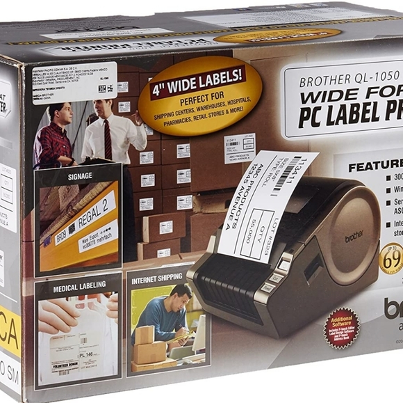 Brother QL-1050 WIDE FORMAT PROFESSIONAL LABEL PRINTER - Picture 3 of 13